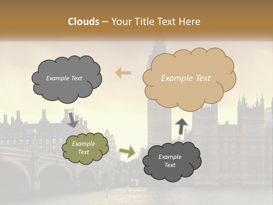A Large Clock Tower Towering Over A City PowerPoint Template