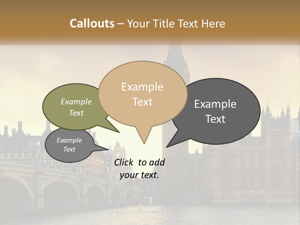 A Large Clock Tower Towering Over A City PowerPoint Template