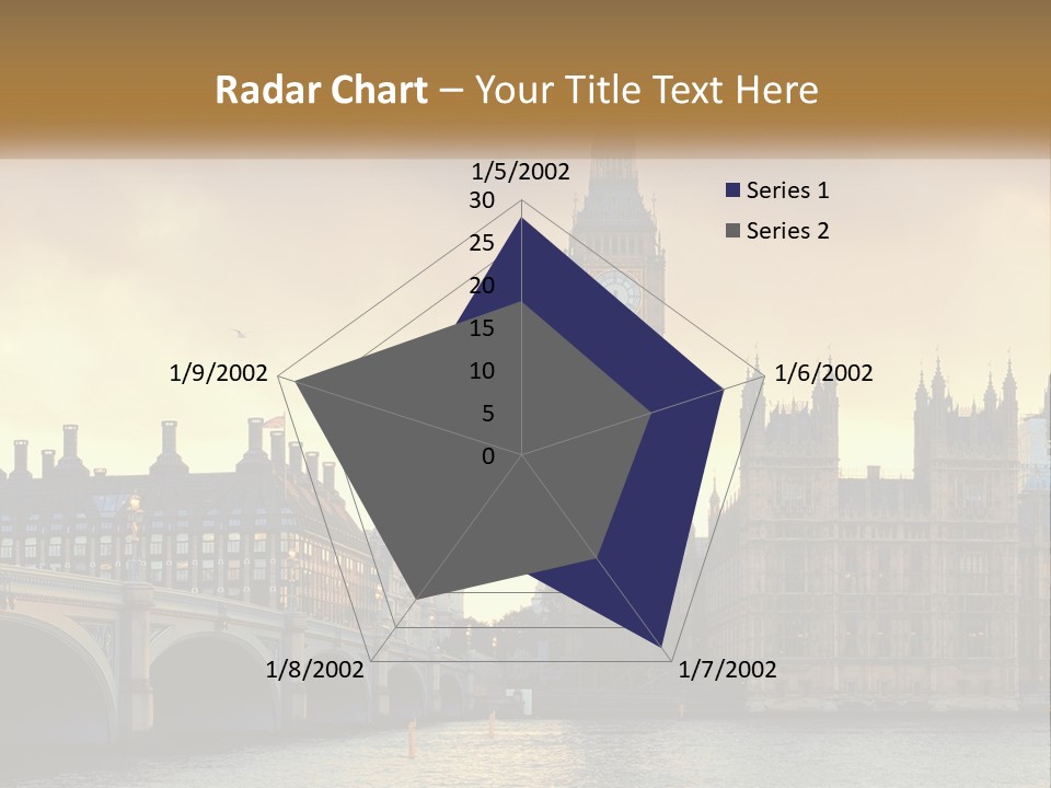 A Large Clock Tower Towering Over A City PowerPoint Template