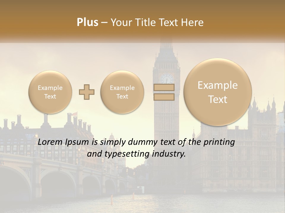 A Large Clock Tower Towering Over A City PowerPoint Template