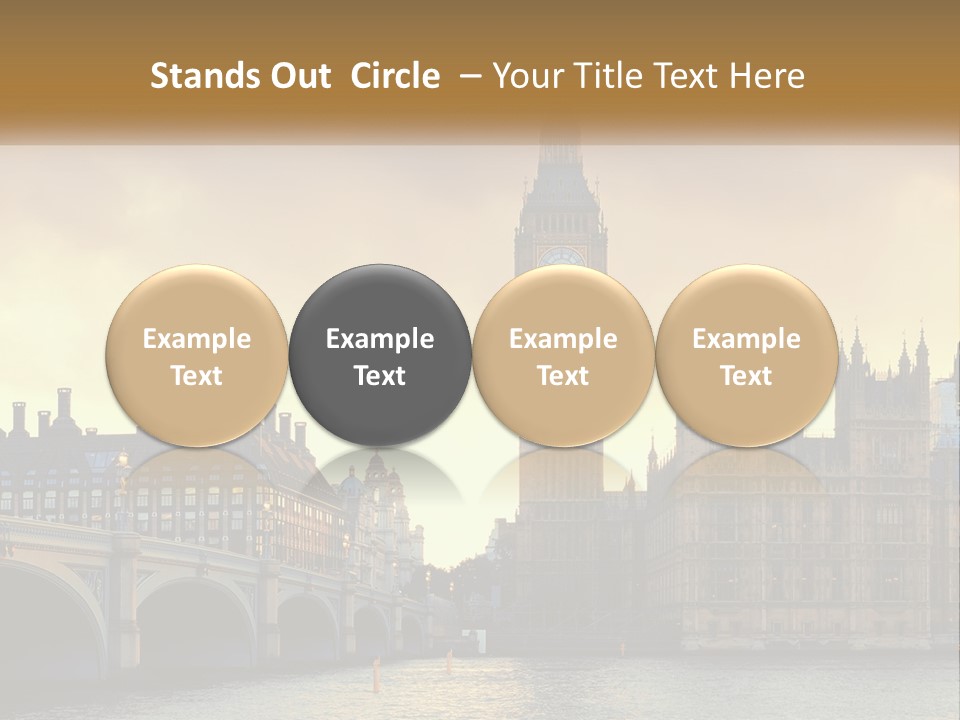 A Large Clock Tower Towering Over A City PowerPoint Template