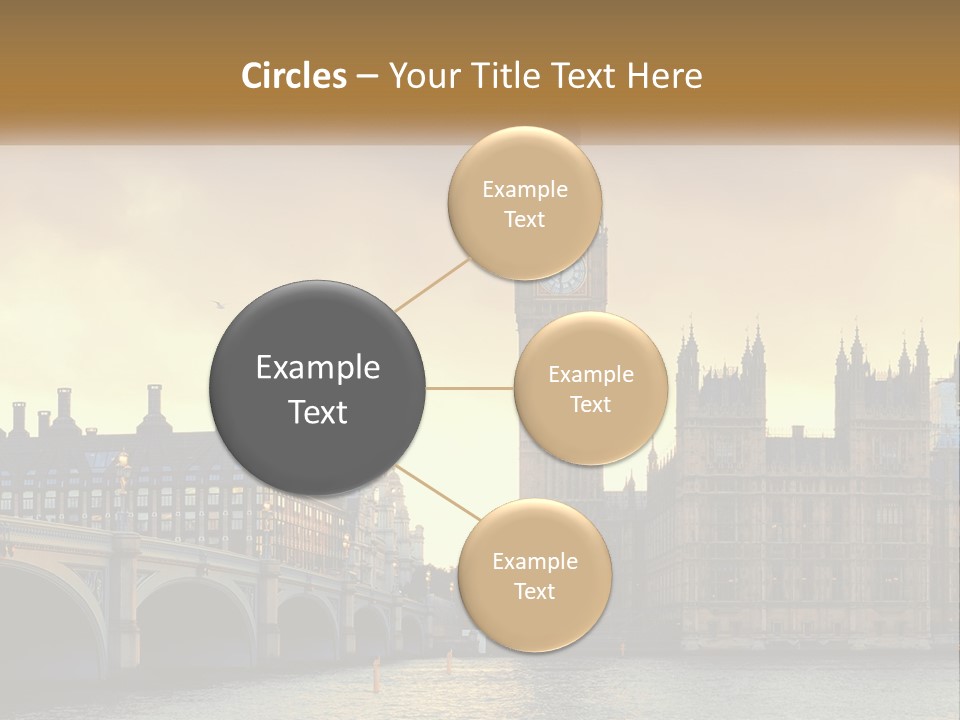 A Large Clock Tower Towering Over A City PowerPoint Template