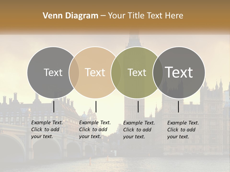 A Large Clock Tower Towering Over A City PowerPoint Template