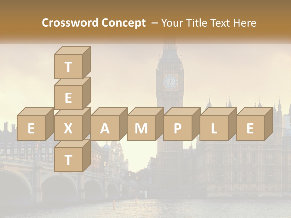 A Large Clock Tower Towering Over A City PowerPoint Template