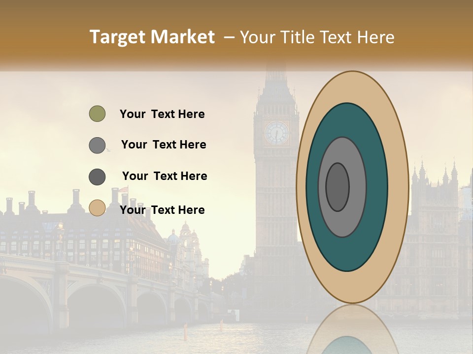 A Large Clock Tower Towering Over A City PowerPoint Template