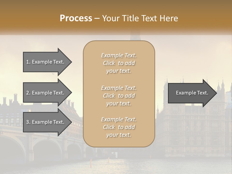 A Large Clock Tower Towering Over A City PowerPoint Template