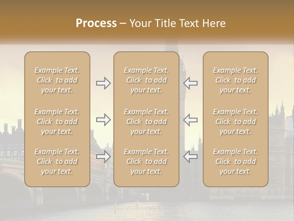 A Large Clock Tower Towering Over A City PowerPoint Template