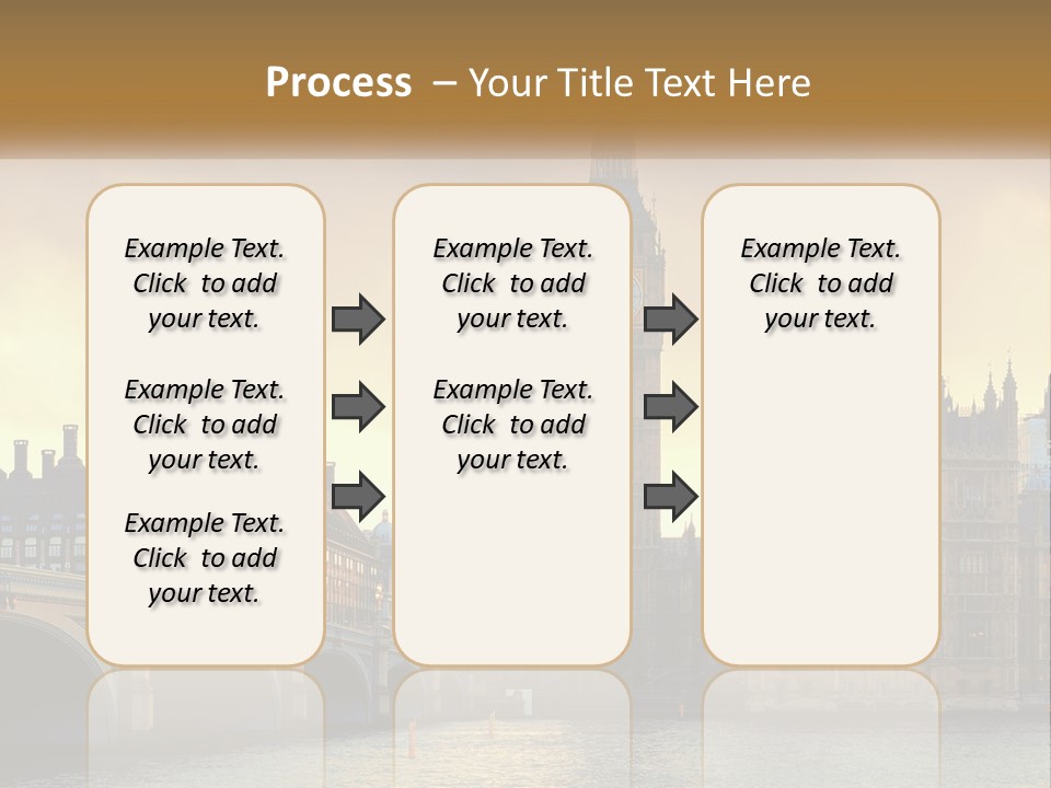 A Large Clock Tower Towering Over A City PowerPoint Template