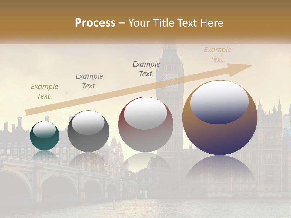 A Large Clock Tower Towering Over A City PowerPoint Template