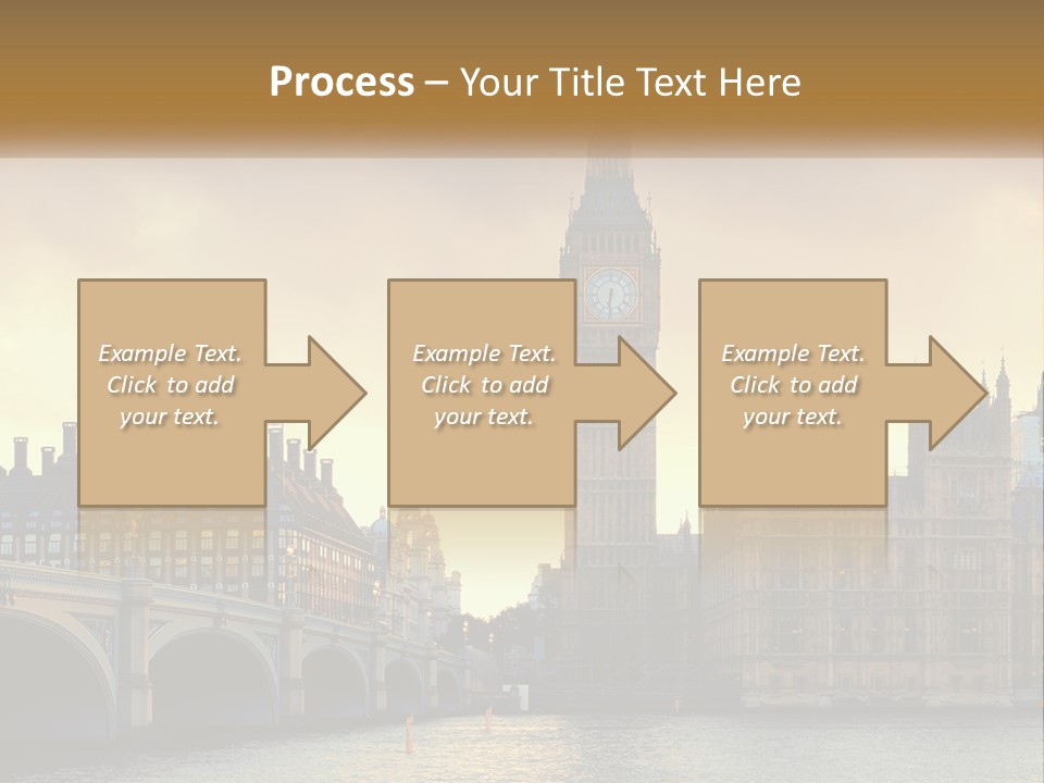 A Large Clock Tower Towering Over A City PowerPoint Template