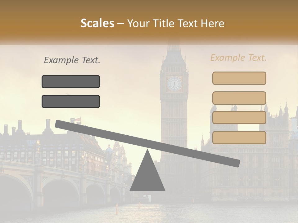 A Large Clock Tower Towering Over A City PowerPoint Template