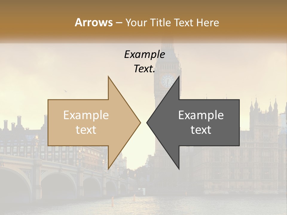 A Large Clock Tower Towering Over A City PowerPoint Template