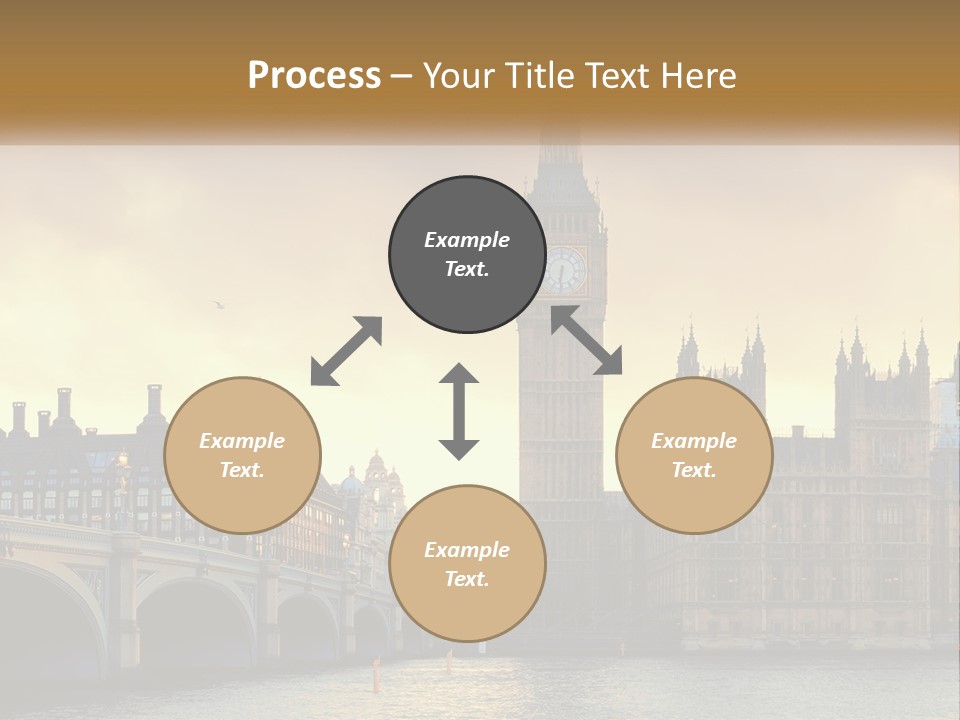A Large Clock Tower Towering Over A City PowerPoint Template