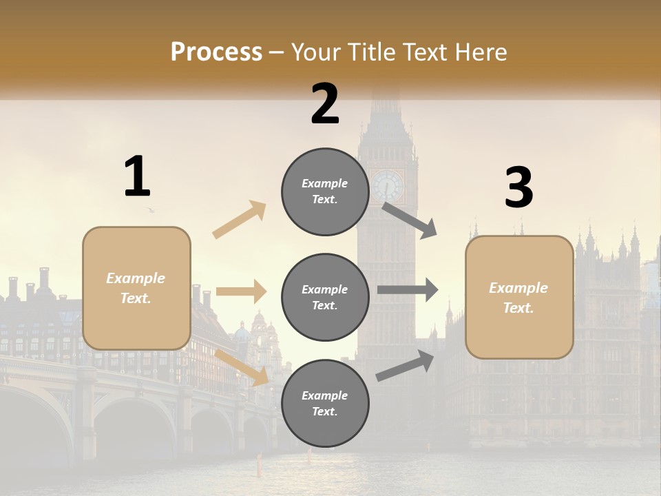 A Large Clock Tower Towering Over A City PowerPoint Template