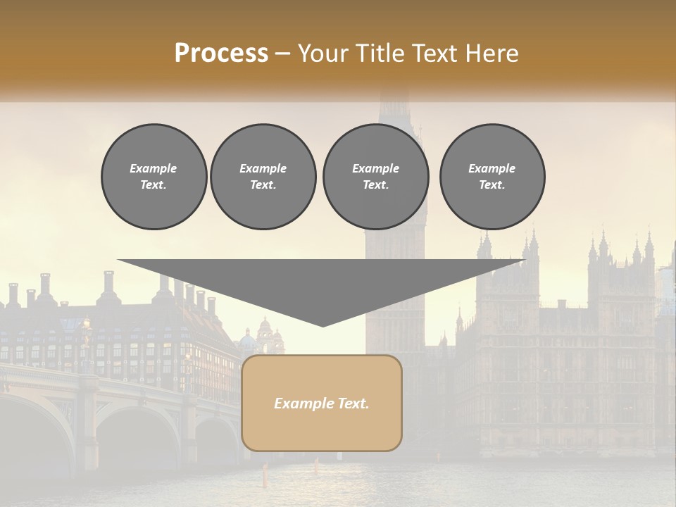 A Large Clock Tower Towering Over A City PowerPoint Template