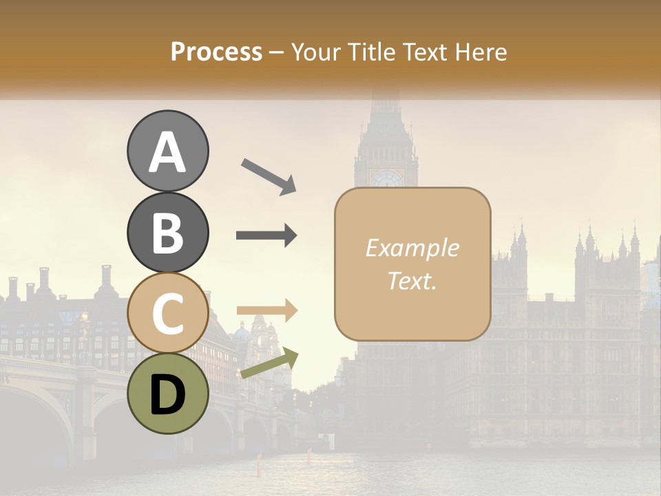 A Large Clock Tower Towering Over A City PowerPoint Template