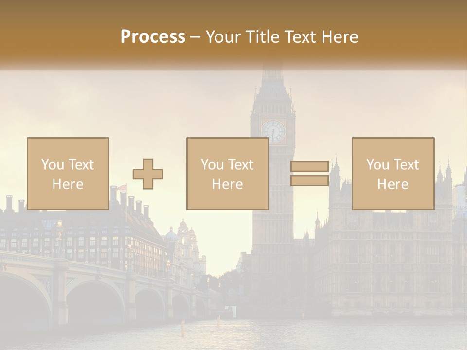 A Large Clock Tower Towering Over A City PowerPoint Template
