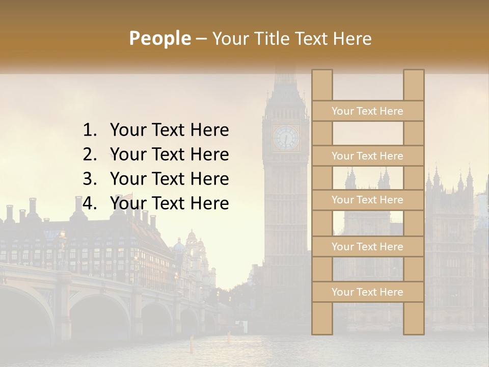 A Large Clock Tower Towering Over A City PowerPoint Template