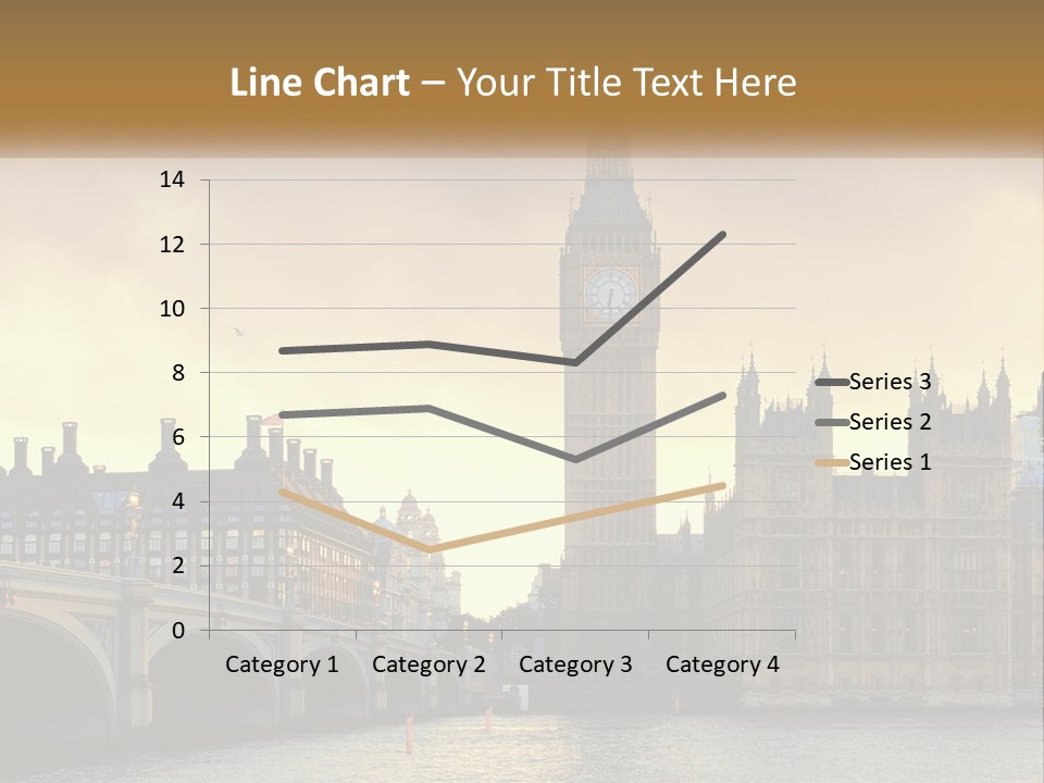 A Large Clock Tower Towering Over A City PowerPoint Template