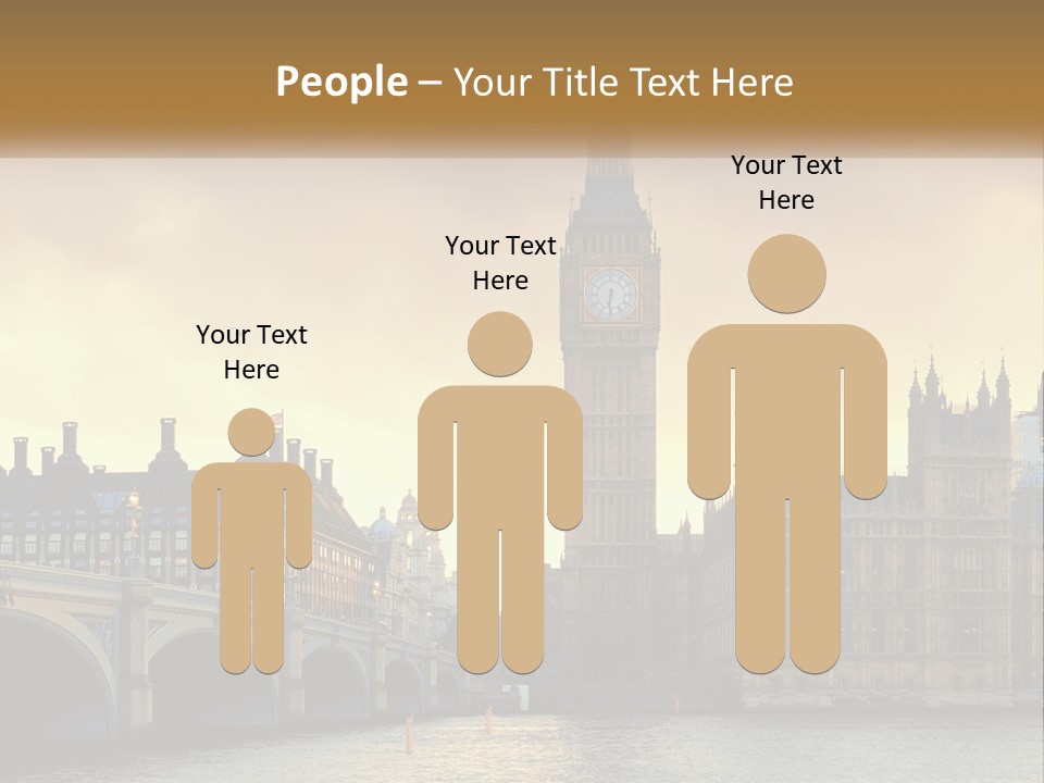 A Large Clock Tower Towering Over A City PowerPoint Template