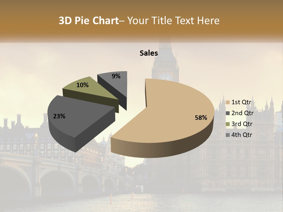 A Large Clock Tower Towering Over A City PowerPoint Template