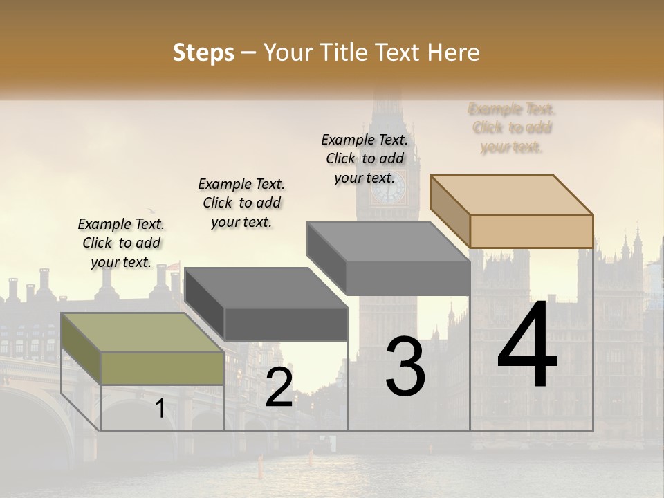 A Large Clock Tower Towering Over A City PowerPoint Template