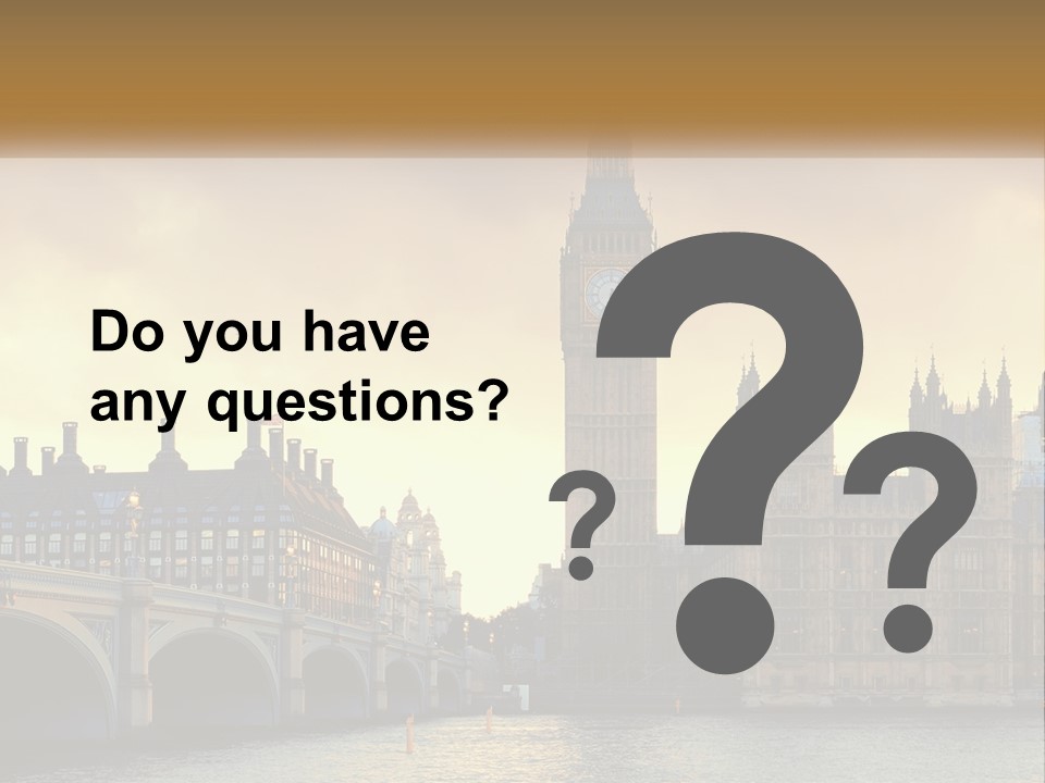 A Large Clock Tower Towering Over A City PowerPoint Template