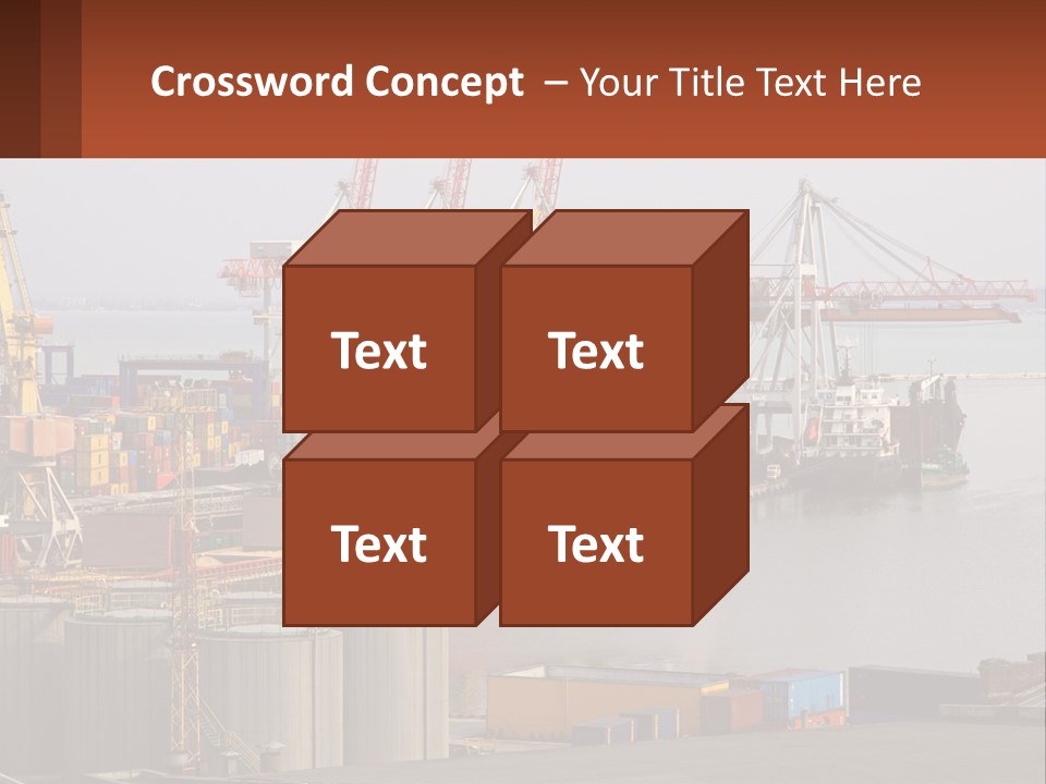 A Large Orange Boat In A Body Of Water PowerPoint Template