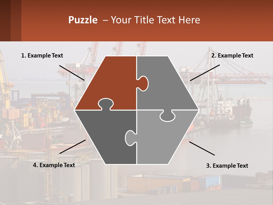 A Large Orange Boat In A Body Of Water PowerPoint Template