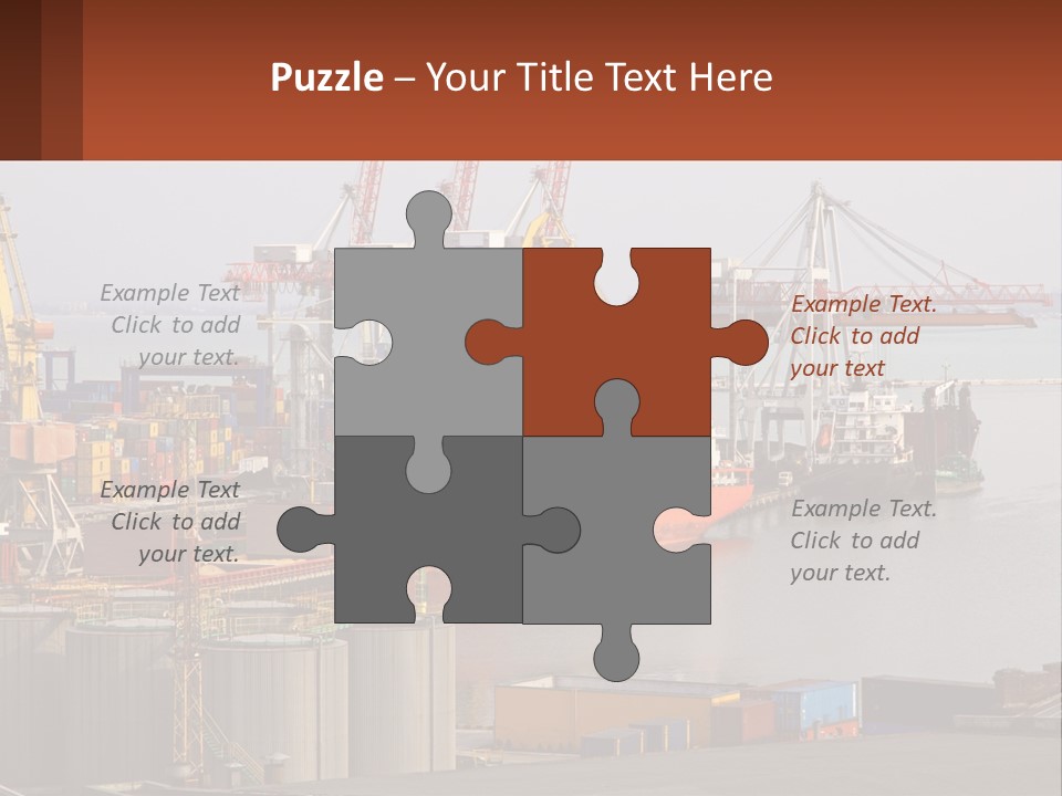 A Large Orange Boat In A Body Of Water PowerPoint Template