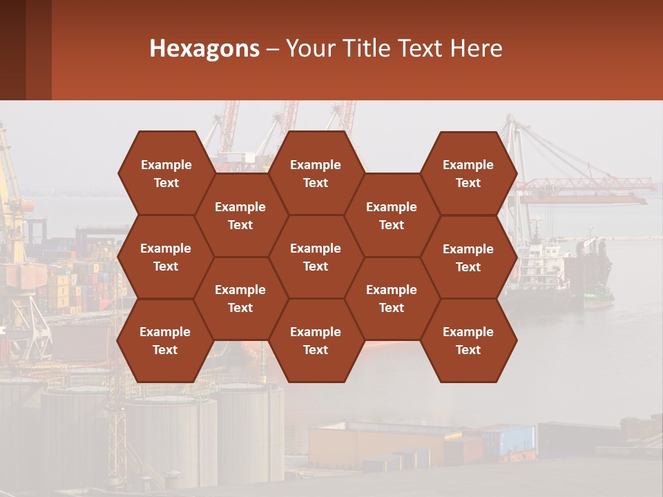 A Large Orange Boat In A Body Of Water PowerPoint Template