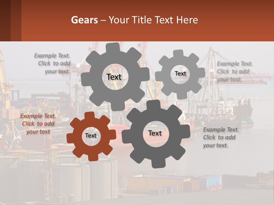 A Large Orange Boat In A Body Of Water PowerPoint Template