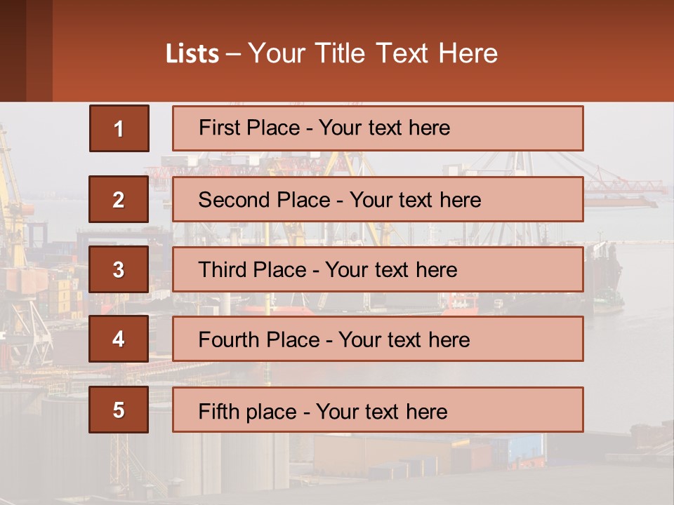 A Large Orange Boat In A Body Of Water PowerPoint Template