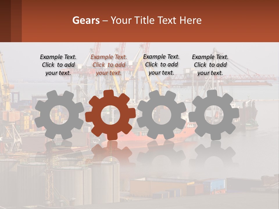 A Large Orange Boat In A Body Of Water PowerPoint Template