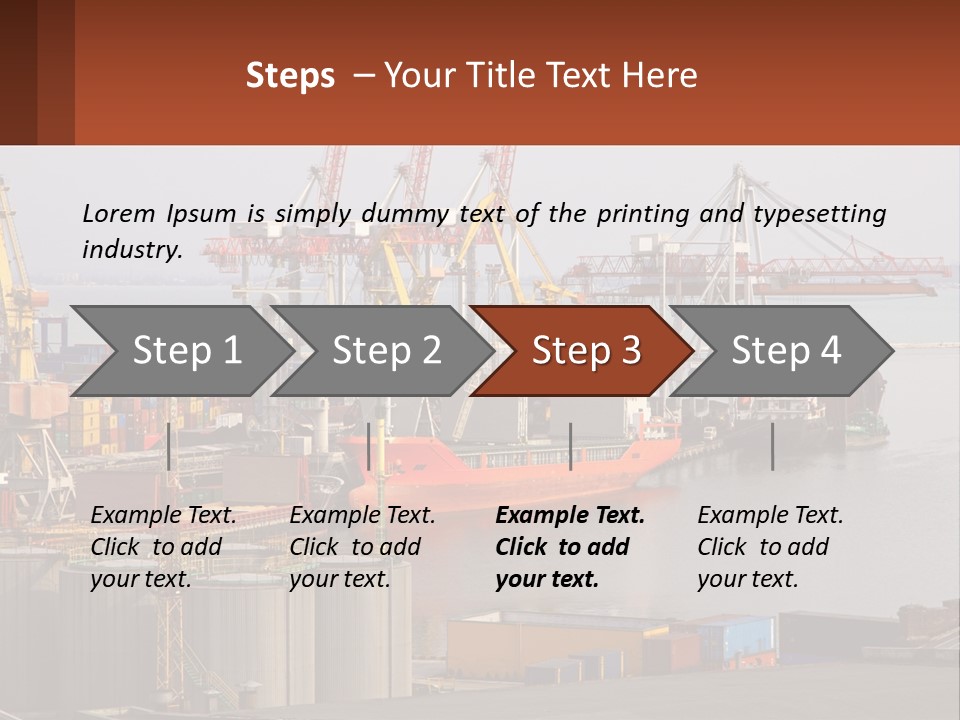 A Large Orange Boat In A Body Of Water PowerPoint Template