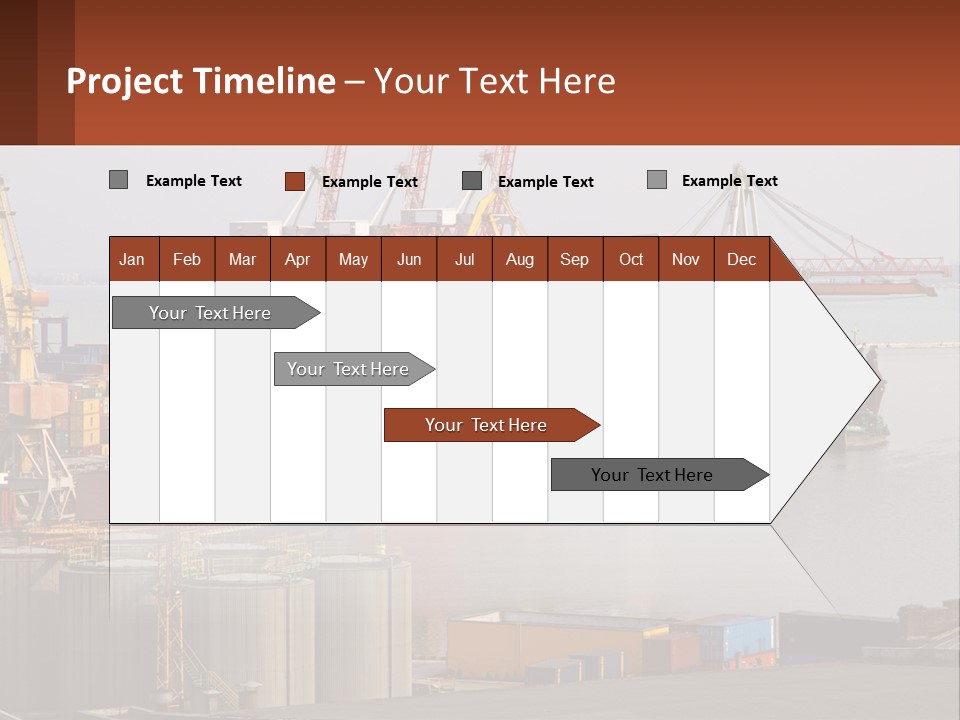 A Large Orange Boat In A Body Of Water PowerPoint Template