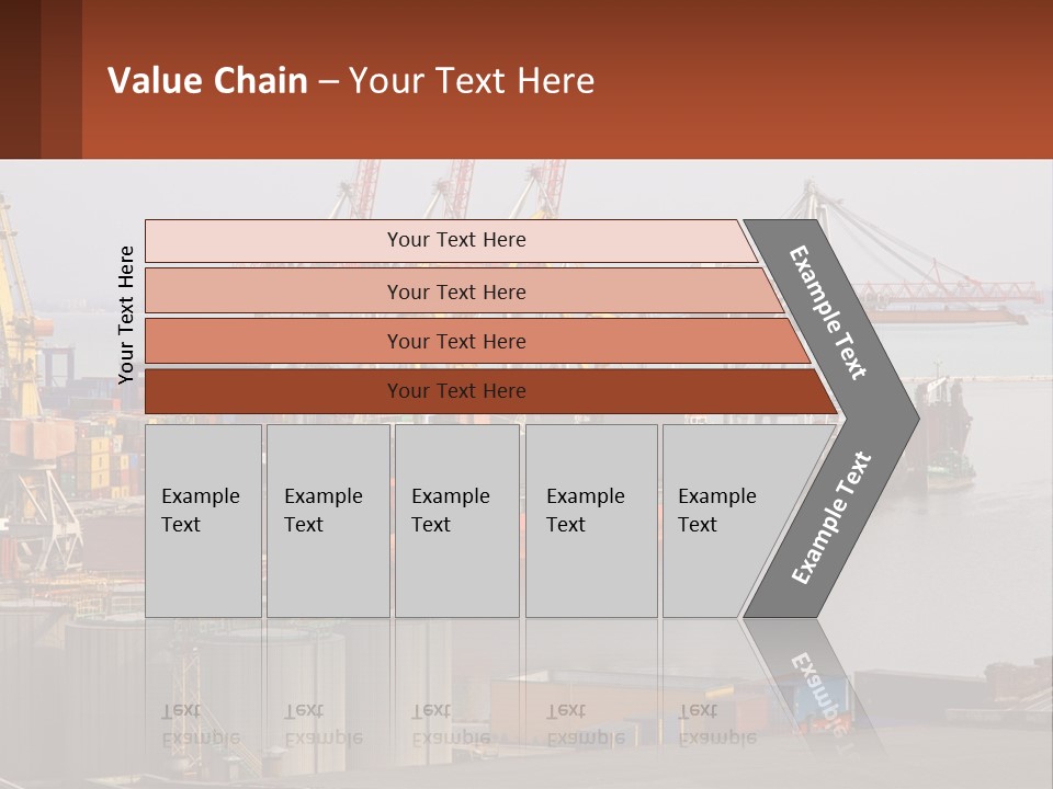 A Large Orange Boat In A Body Of Water PowerPoint Template
