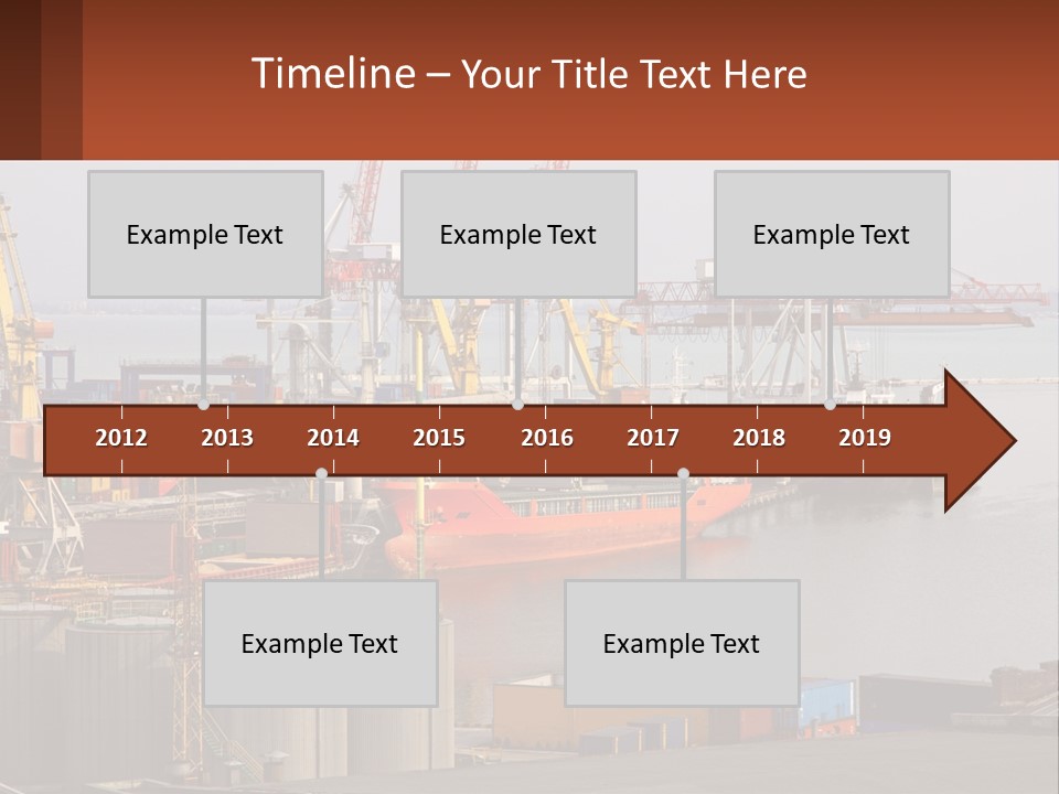 A Large Orange Boat In A Body Of Water PowerPoint Template
