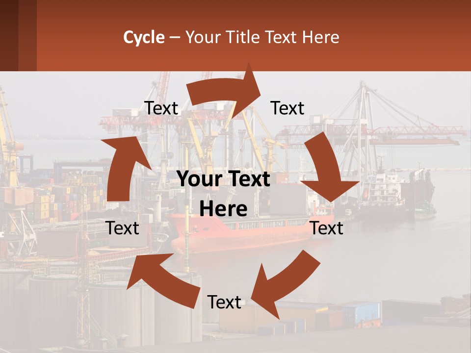 A Large Orange Boat In A Body Of Water PowerPoint Template