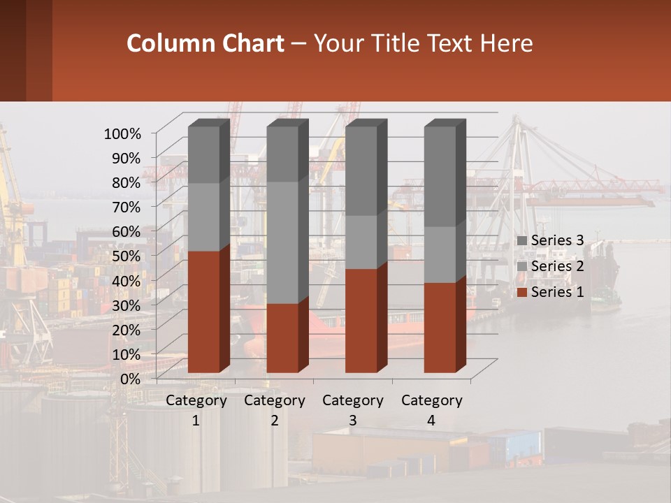 A Large Orange Boat In A Body Of Water PowerPoint Template