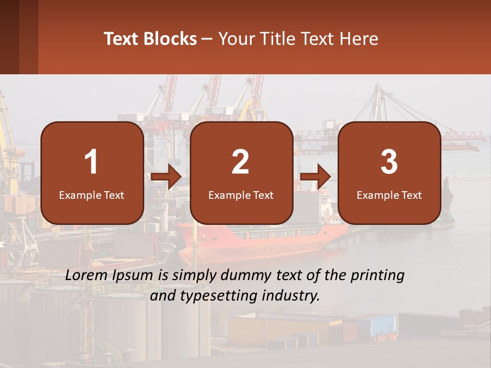 A Large Orange Boat In A Body Of Water PowerPoint Template