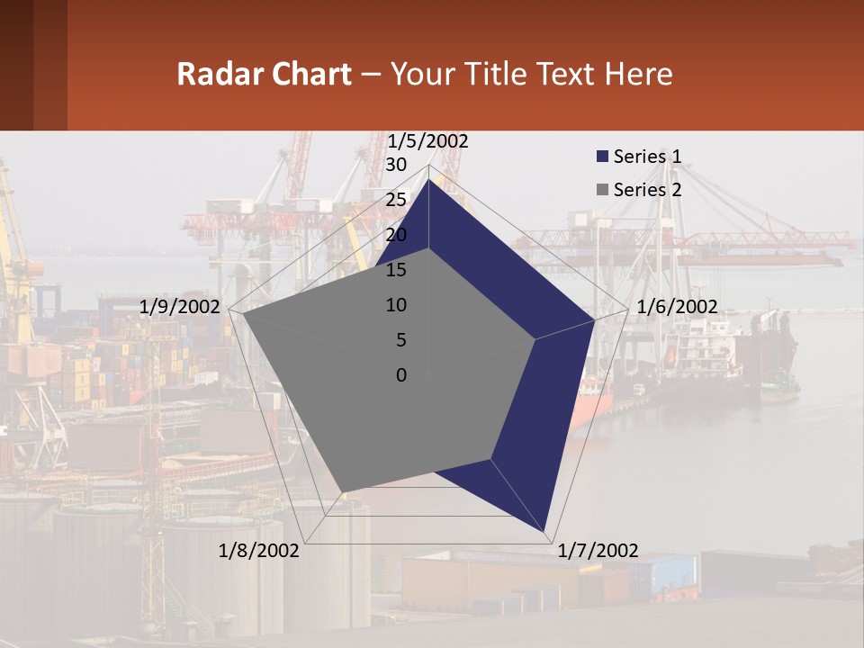 A Large Orange Boat In A Body Of Water PowerPoint Template