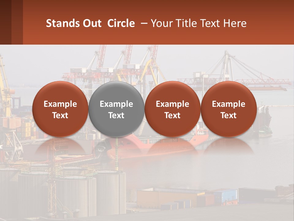 A Large Orange Boat In A Body Of Water PowerPoint Template