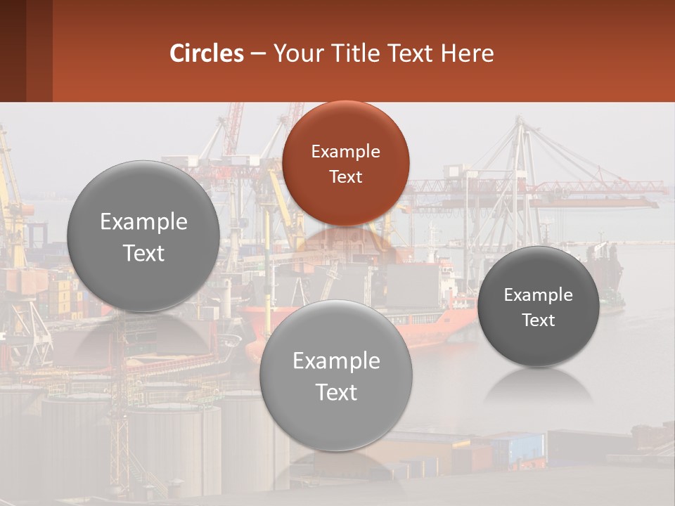 A Large Orange Boat In A Body Of Water PowerPoint Template