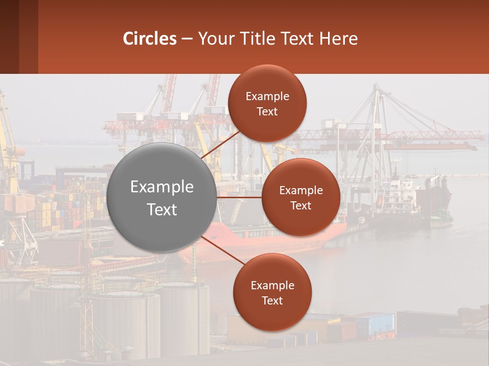 A Large Orange Boat In A Body Of Water PowerPoint Template