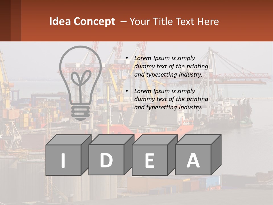 A Large Orange Boat In A Body Of Water PowerPoint Template