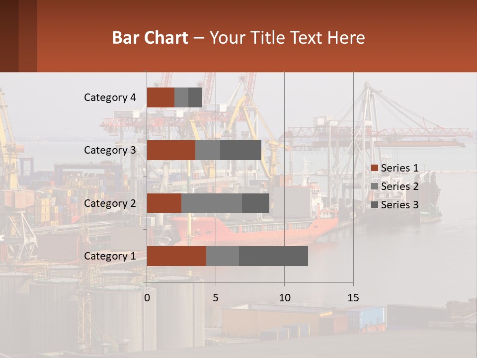 A Large Orange Boat In A Body Of Water PowerPoint Template