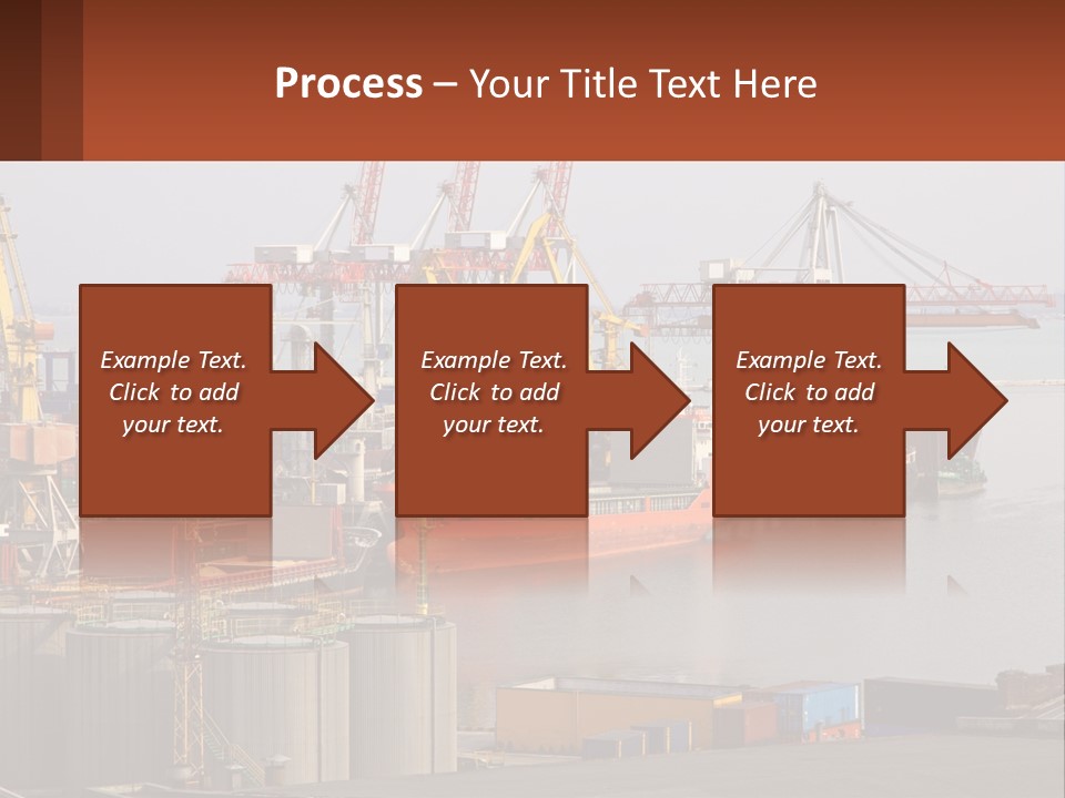 A Large Orange Boat In A Body Of Water PowerPoint Template