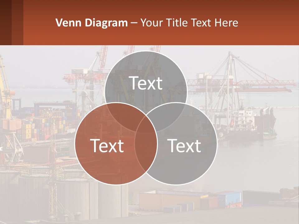 A Large Orange Boat In A Body Of Water PowerPoint Template