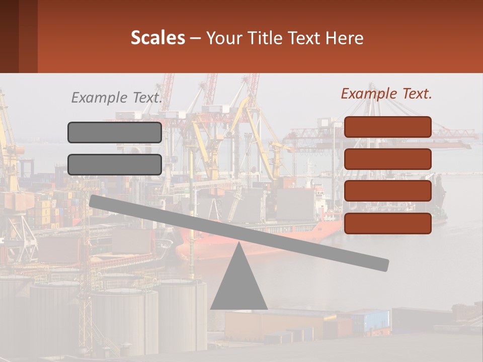 A Large Orange Boat In A Body Of Water PowerPoint Template